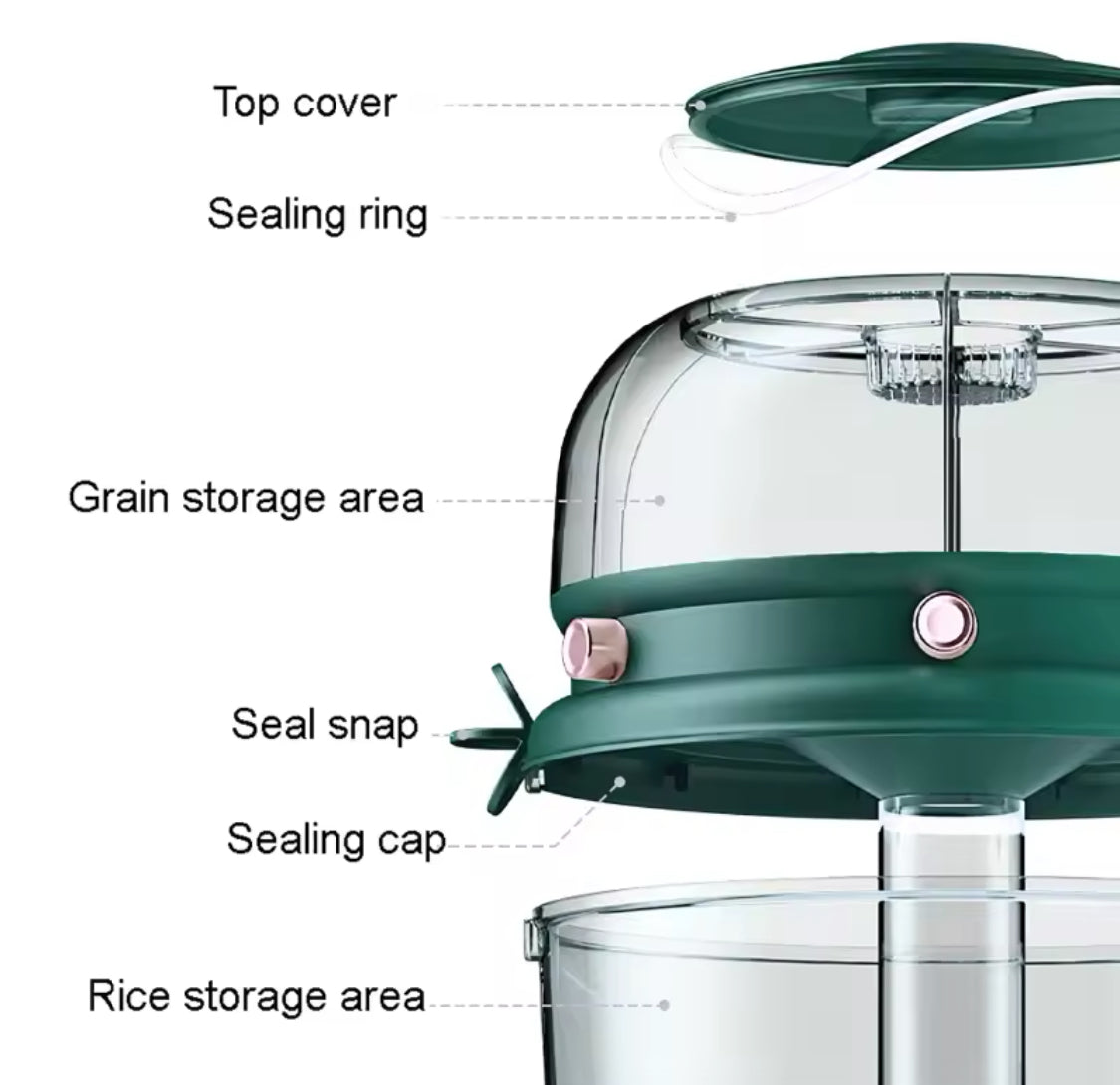 9KG Rotating Sealed Storage Box, Separated Sealed Rice Dispenser, Kitchen Accessories 9KG Rotating Sealed Storage Box, Separated Sealed Rice Dispenser, Kitchen Accessories